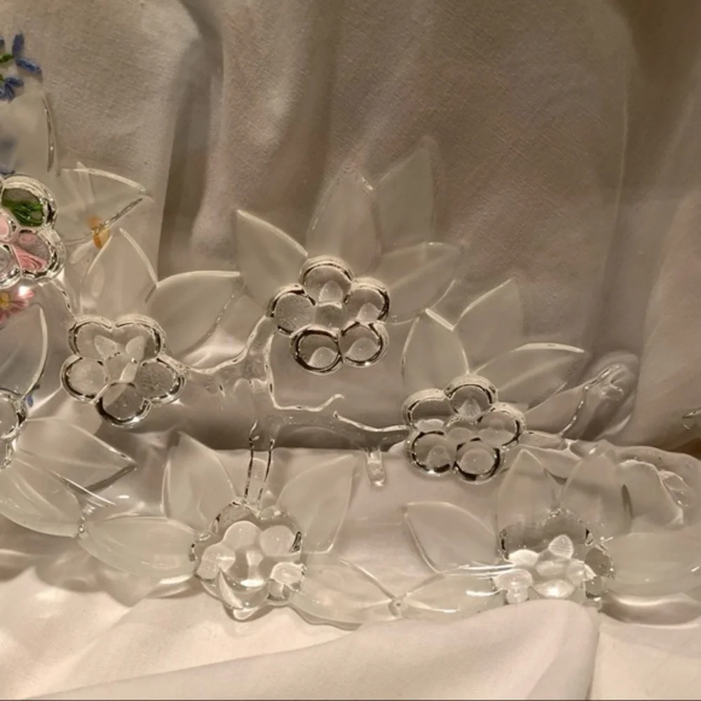 Antique serving platter. Beautifully done. Etching. Embossing. 12”